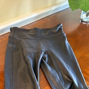 Spanx Black Faux Leather Leggings